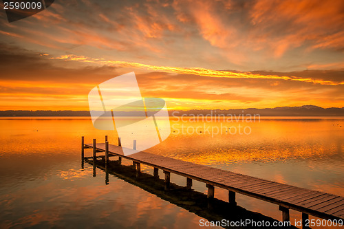 Image of Starnberg Lake in Germany Sunrise