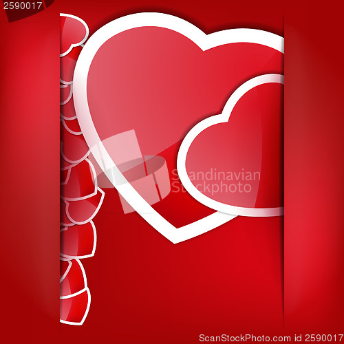 Image of Heart label from paper Valentines day card 20140105-5