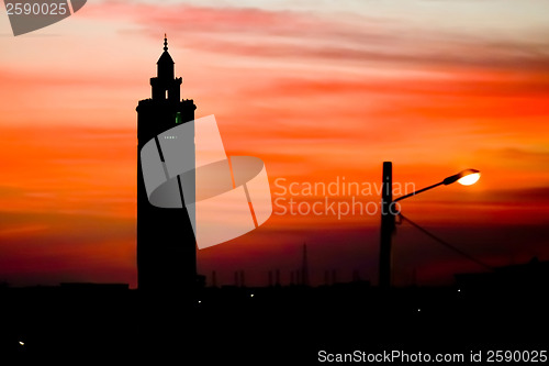 Image of Sunset at Sousse with mosque