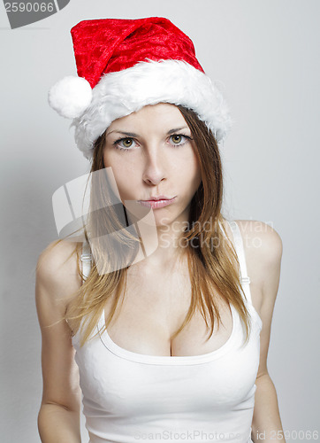 Image of Offended christmas girl