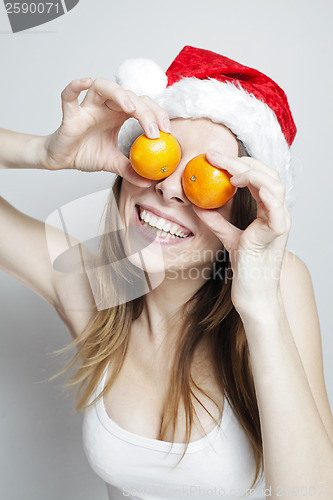 Image of Funny christmas girl