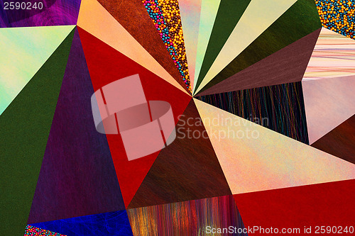 Image of Abstract triangles geometric multicolored pattern, mosaic