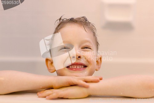 Image of boy bathing