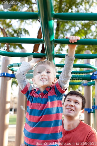 Image of family at kids playground