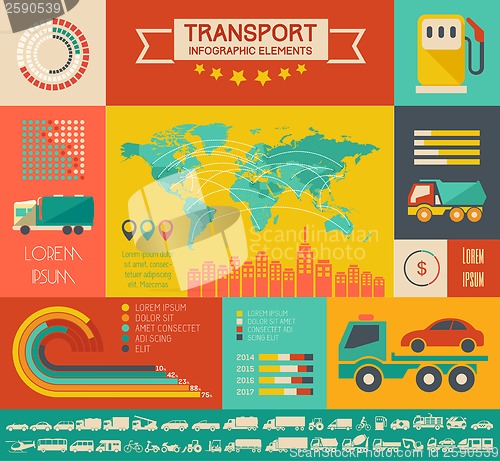 Image of Transportation Infographic Template.