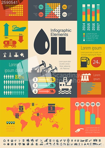 Image of Oil Industry Infographic Template