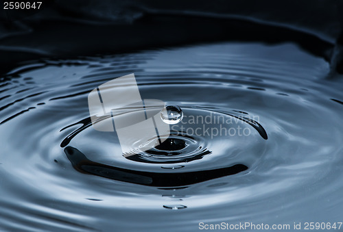 Image of Waterdrops in darkness