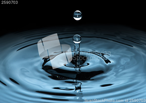 Image of Waterdrops in darkness