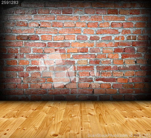 Image of architectural indoor backdrop with wood floor