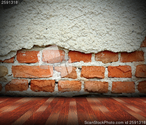 Image of indoors abstract cracked wall