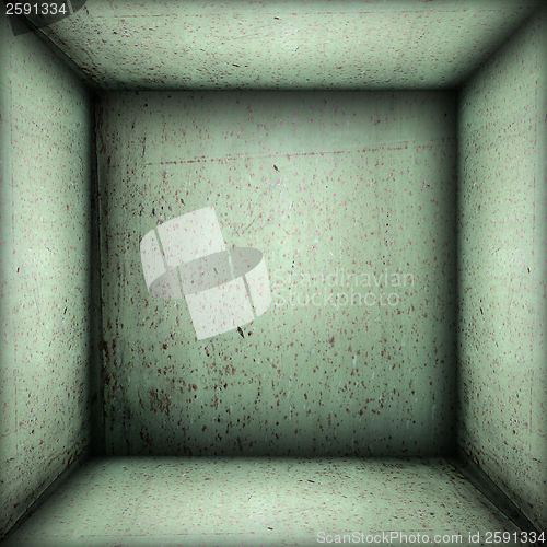 Image of industrial interior green backdrop