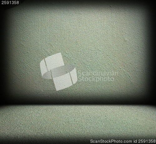 Image of scratched green interior backdrop