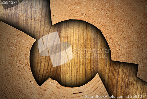 Image of cracked wood stump texture