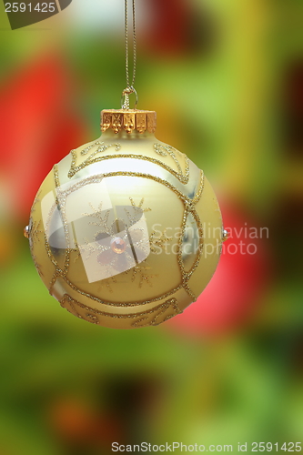 Image of gold christmas ball