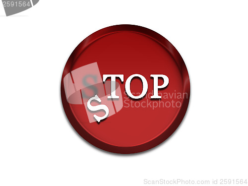 Image of Sign STOP with detached letter S