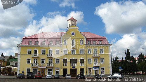 Image of beautiful building on the area in Chernigov town