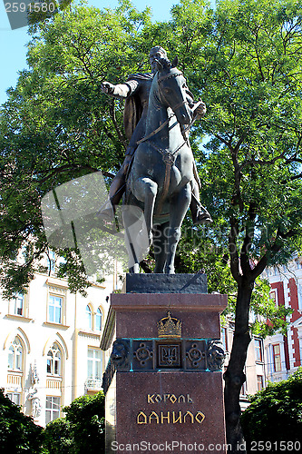 Image of monument of Daniel of Galicia in Lvov city