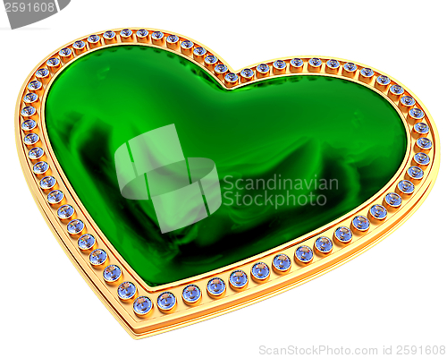 Image of Emerald heart jewelry