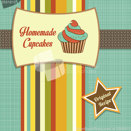 Image of vintage homemade cupcakes poster