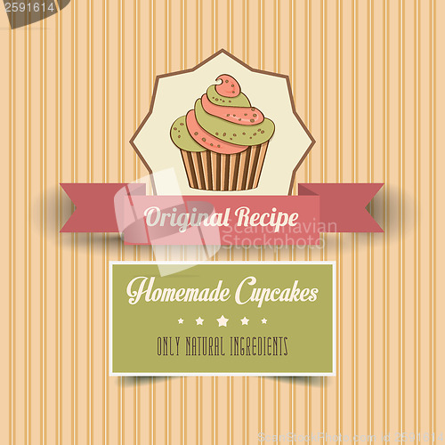 Image of vintage homemade cupcakes poster