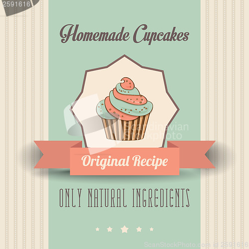 Image of vintage homemade cupcakes poster