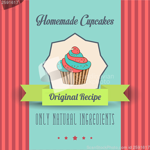 Image of vintage homemade cupcakes poster