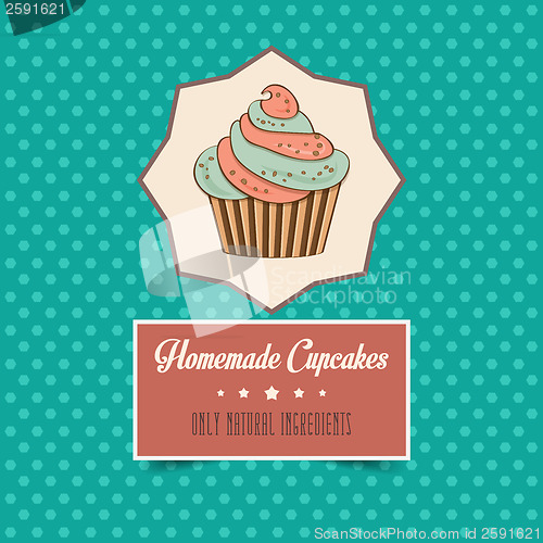 Image of vintage homemade cupcakes poster