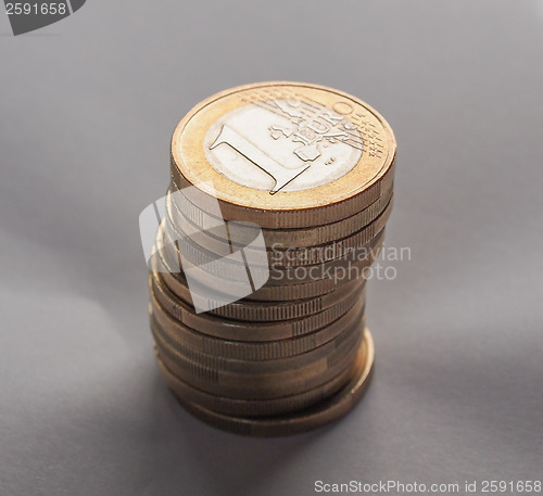 Image of Many one Euro coins