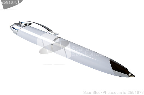 Image of White ballpoint pen.