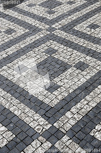 Image of Paving stones street with pattern