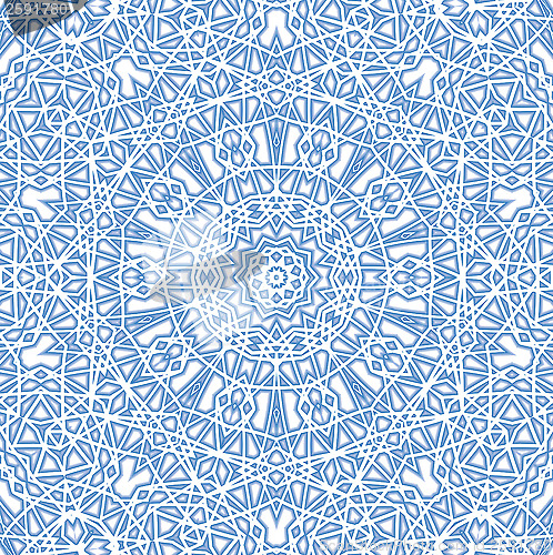 Image of Abstract blue pattern on white