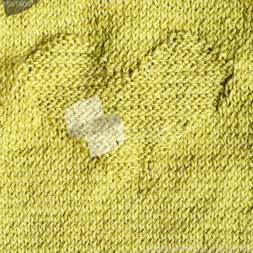 Image of knit green heart