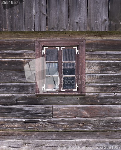 Image of Old wooden wall with window