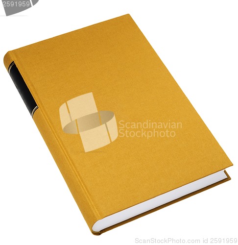 Image of Yellow book isolated on white, fabric cover