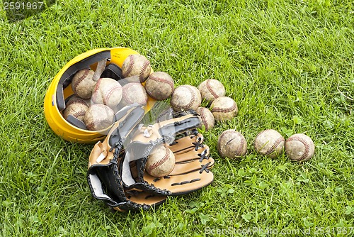 Image of baseball equipment