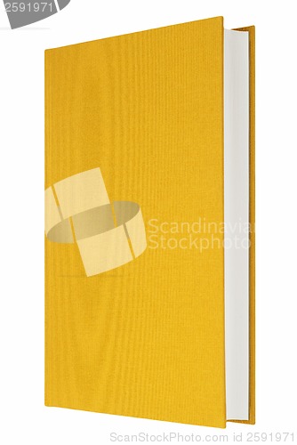 Image of Yellow book isolated on white, fabric cover