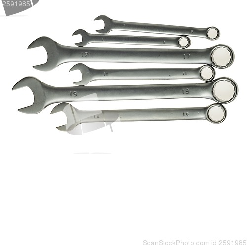 Image of Spanners isolated on white background