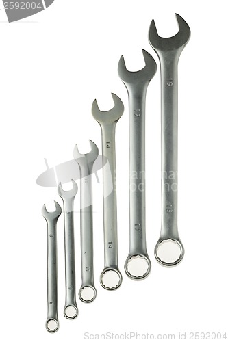 Image of Spanners isolated on white background