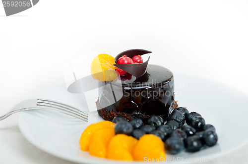 Image of chocolate and fruit cake