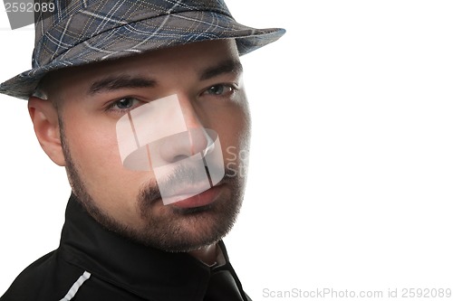 Image of Young attractive man wearing a hat.