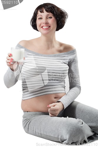 Image of Smiling women eating healthy lifestyle yogurt food