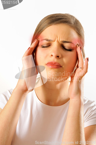 Image of girl having a headache