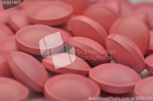 Image of Scattering of pink tablets