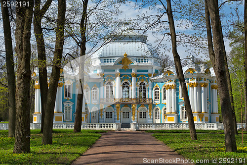 Image of Pavilion in Catherine`s park in Tsarskoe Selo near Saint Petersb