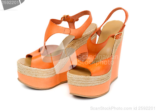 Image of Sexy sandal with white background