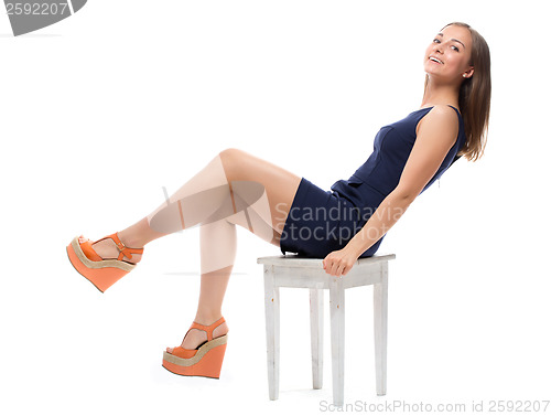 Image of studio portrait of a beautiful girl 