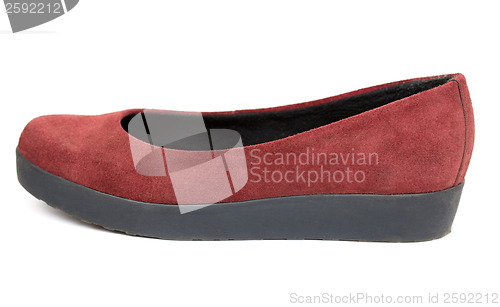 Image of One red female shoe