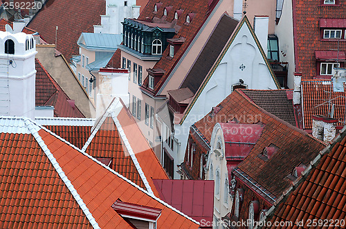 Image of Closeup View of Old Town in Tallinn