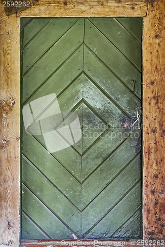 Image of green old door