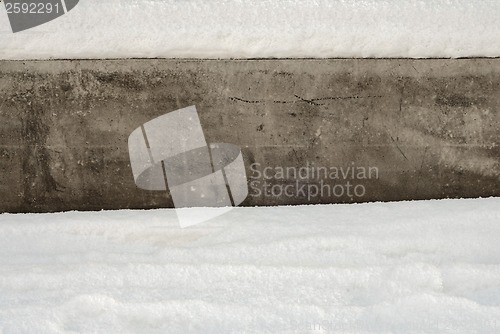 Image of wall background, snow in winter